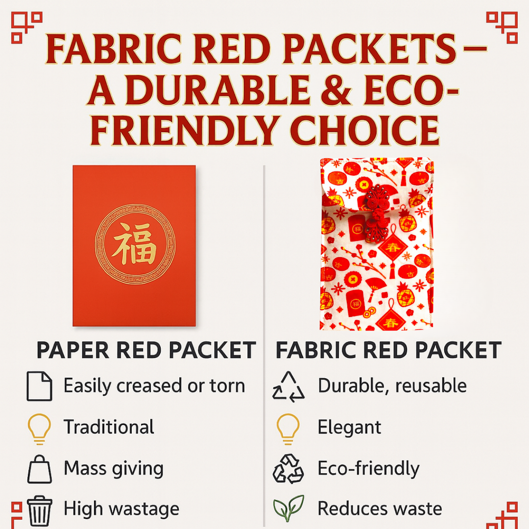 Handmade Fabric Angbao Cash Pouch (Fits Big Notes) | Reusable AngBao | CNY 2026 Angbao