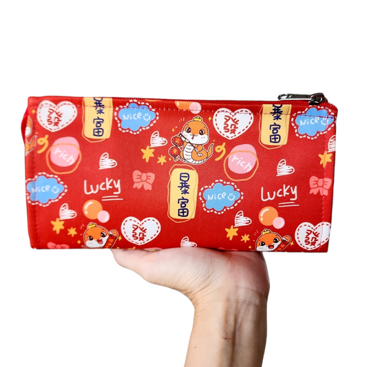 WATERPROOF SLIM Red Packet Organizer | Ang Pow Organiser | Slim Organiser 70 Red Packets | Waterproof Slim CNY Design 33B67