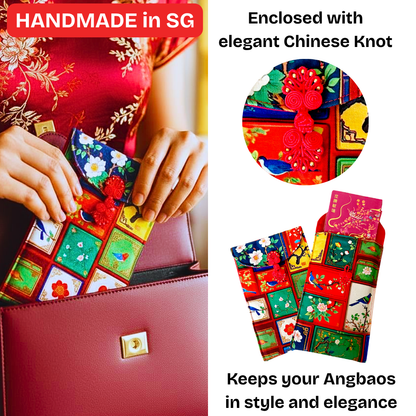 Fabric Angbao Keeper | Handmade Red Packet Organizer | Reusable CNY Ang Bao envelope