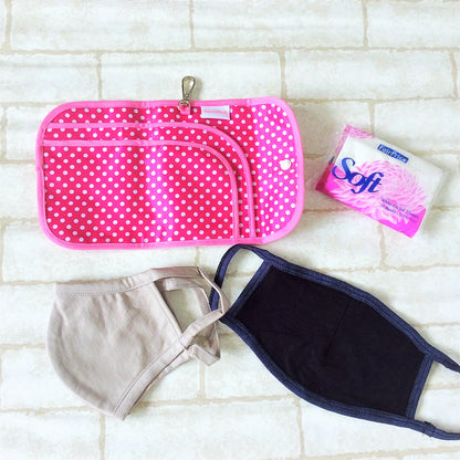 READY STOCK: SURGICAL MASK POUCH | 2 in 1 Surgical Mask Wallet cum Tissue Pouch | Design 4B18