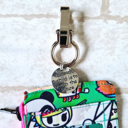 Teacher's Day Gift | Clear Card Holder Pouch with charm | Handy Card Pouch Design 10 Superhero