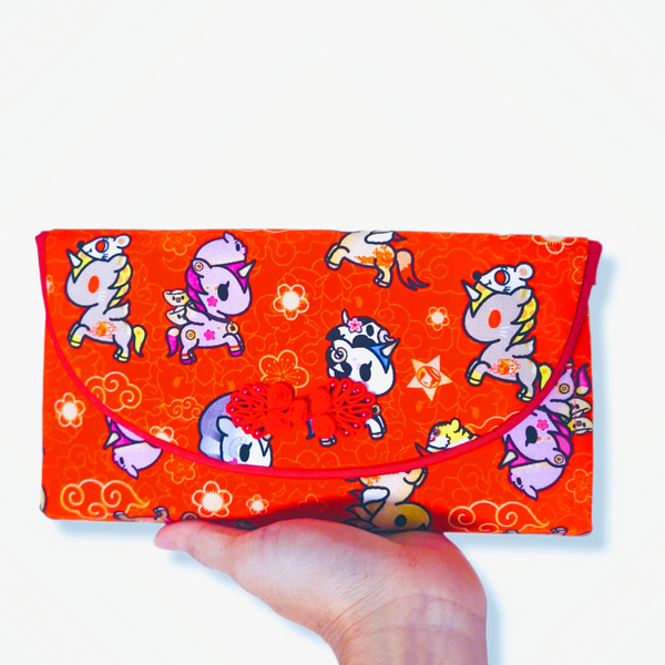 FLAP Ang Bao Organizer |  Pouch for Red Packets | Flap Organiser 50 Red Packets | Flap Unicorn ZodiacDesign 24B11