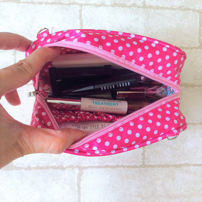 ROOMY WET AND DRY Pocket Tissue cum Cosmetic Pouch | WET AND DRY Pocket Tissue Pouch | Cosmetic Pocket Wet and Dry Pink Ballerina Design 8B07