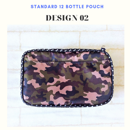Essential Oil Bottle Travel Pouch | 8 Bottle Essential Oil Pouch | 12 Bottle Essential Oil Pouch | Army Design 02