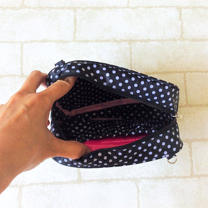 ROOMY WET AND DRY Pocket Tissue cum Cosmetic Pouch | WET AND DRY Pocket Tissue Pouch | Cosmetic Pocket Wet and Dry Black Ballerina Design 8B06
