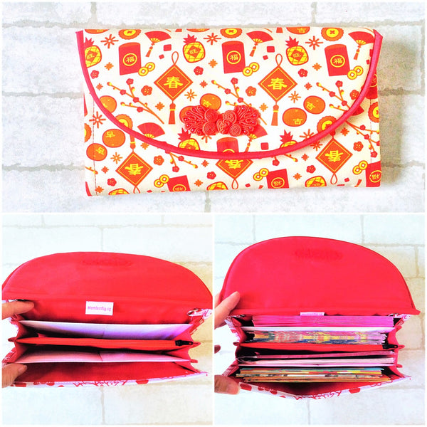 FLAP Ang Bao Organizer |  Pouch for Red Packets | Flap Organiser 50 Red Packets | Flap CNY Design 23B02