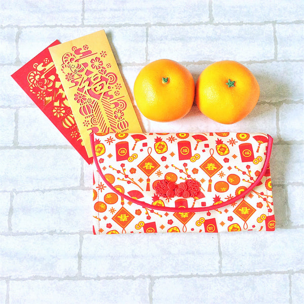 FLAP Ang Bao Organizer |  Pouch for Red Packets | Flap Organiser 50 Red Packets | Flap CNY Design 23B02