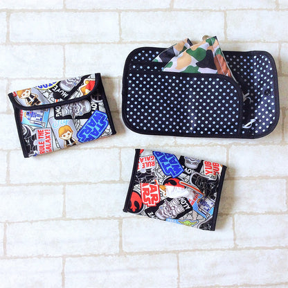 READY STOCK: SURGICAL MASK POUCH | 2 in 1 Surgical Mask Wallet cum Tissue Pouch | Design 4B25