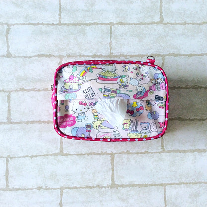 ROOMY WET AND DRY Pocket Tissue cum Cosmetic Pouch | WET AND DRY Pocket Tissue Pouch | Cosmetic Pocket Wet and Dry HK Design 8B08