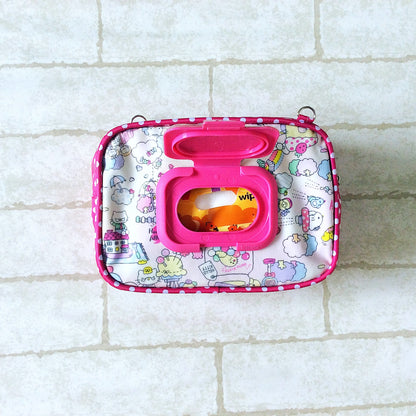 ROOMY WET AND DRY Pocket Tissue cum Cosmetic Pouch | WET AND DRY Pocket Tissue Pouch | Cosmetic Pocket Wet and Dry HK Design 8B08