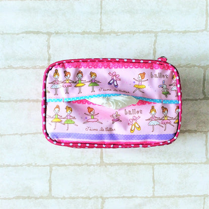Kleenex WET AND DRY Tissue Holder | Kleenex Tissue 2in1 Pouch | Kleenex Wet and Dry Pink Ballerina Design 8B11