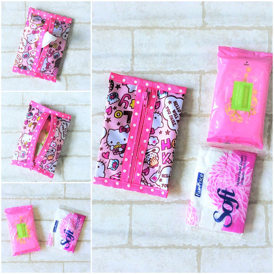 Waterproof 2 sided Wet and Dry Tissue Pouch (Pocket Size) | Pocket Tissue Pouch HK Design 9B01