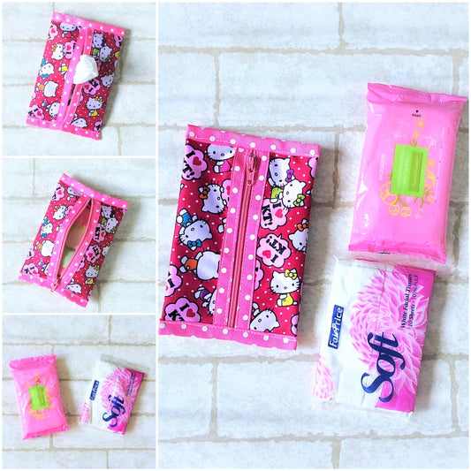 Waterproof 2 sided Wet and Dry Tissue Pouch (Pocket Size) | Pocket Tissue Pouch HK Design 9B02