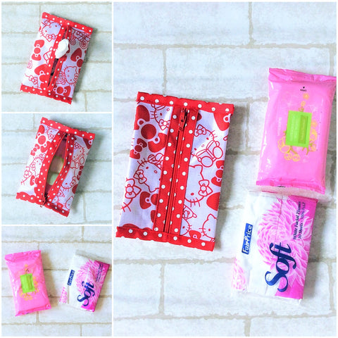 Waterproof 2 sided Wet and Dry Tissue Pouch (Pocket Size) | Pocket Tissue Pouch HK Design 9B03