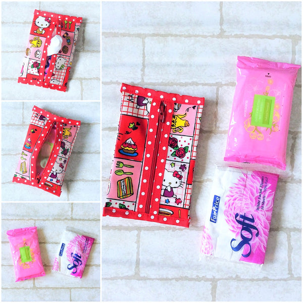 Waterproof 2 sided Wet and Dry Tissue Pouch (Pocket Size) | Pocket Tissue Pouch HK Design 9B04