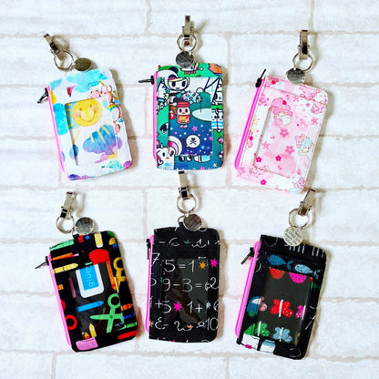 Teacher's Day Gift | Clear Card Holder Pouch with charm | Handy Card Pouch Design 10 Superhero