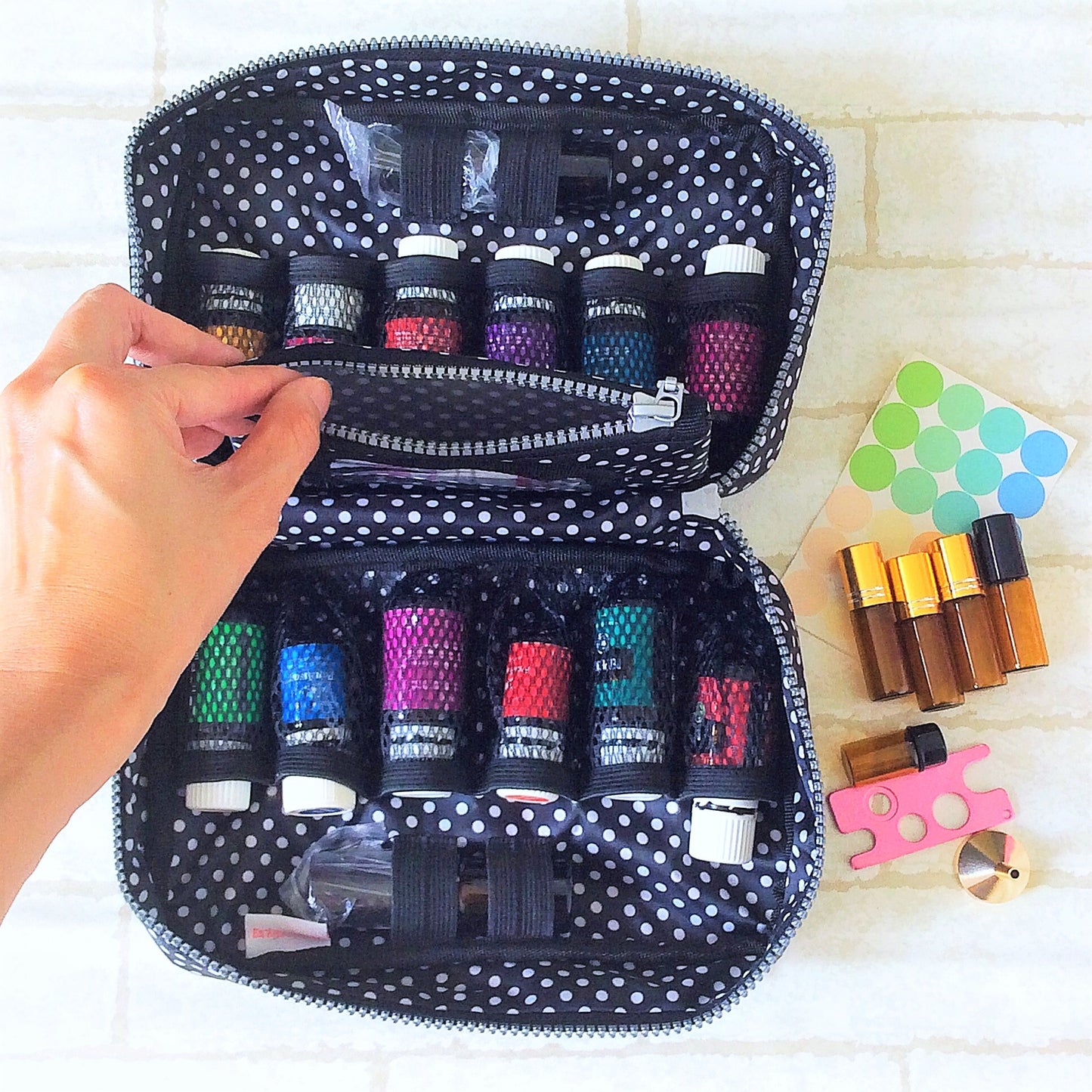 Essential Oil Bottle Travel Pouch | 8 Bottle Essential Oil Pouch | 12 Bottle Essential Oil Pouch | Unicorn Design 01