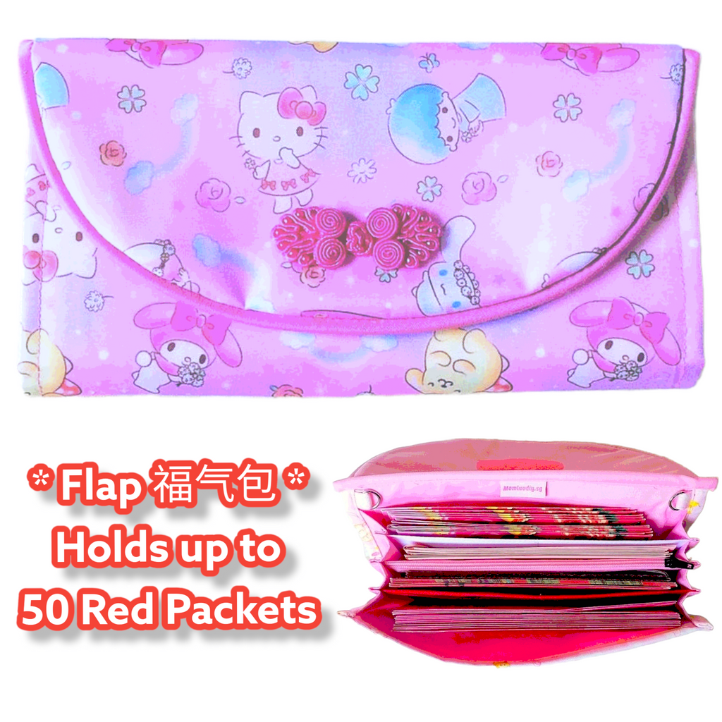 FLAP Ang Bao Organizer (WATERPROOF) |  Pouch for Red Packets | Flap Organiser 50 Red Packets | Flap Sanrio Design 22B01