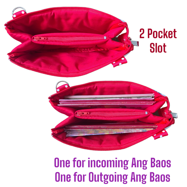 2 Slot In Out Red Packet Organizer | Ang Pow Organiser | In Out Organiser 45 Red Packets | In Out Big Rabbit Design 25B02
