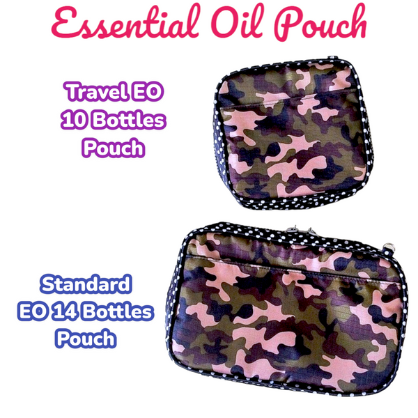 Essential Oil Bottle Travel Pouch | 8 Bottle Essential Oil Pouch | 12 Bottle Essential Oil Pouch | Army Design 02